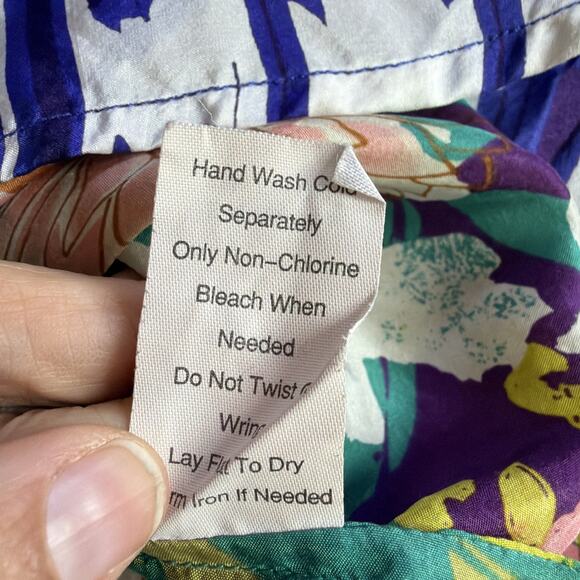 CAbi Women's large 100% Silk Poetry Tunic Top Style 812 Floral fairy Bohemian - Picture 9 of 10